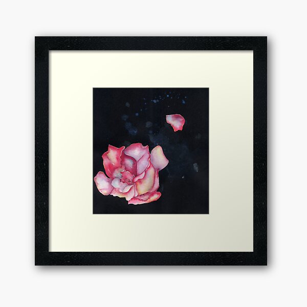 Rose in the wind Framed Art Print
