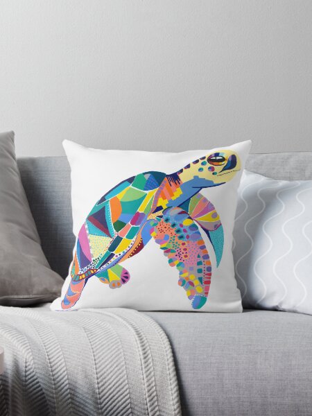 Vista previa del artículo con la obra «Tortuga Acrílica Phychadelic», diseñado y vendido por seartwork.