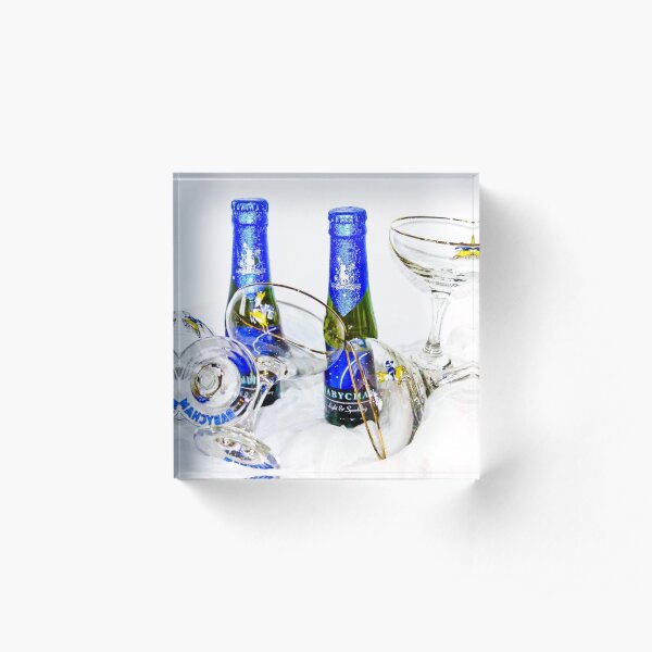 Vintage bubbly Acrylic Block