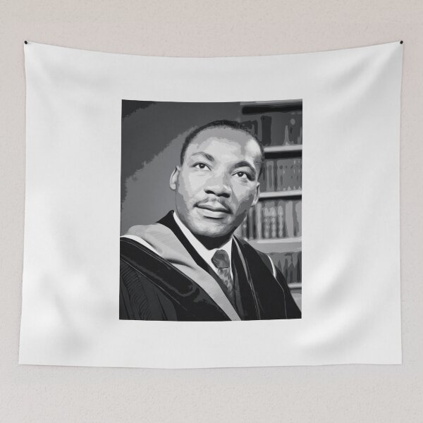 Item preview, Martin Luther King / MLK, black and white silhouette illustration designed and sold by Magdalena Teterdynko.