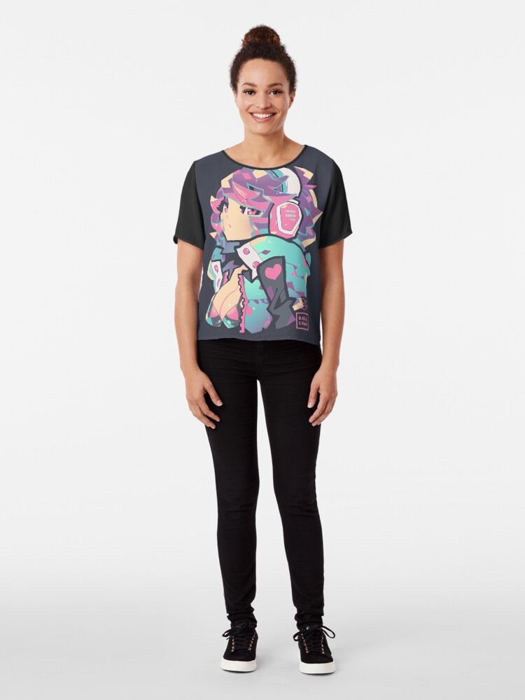 Alternate view of poly Chiffon Top