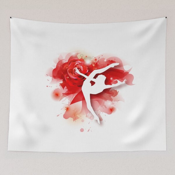 Item preview, Gymnast Flexibility Ballet Contortion Red Rose Art designed and sold by Elenia Design.
