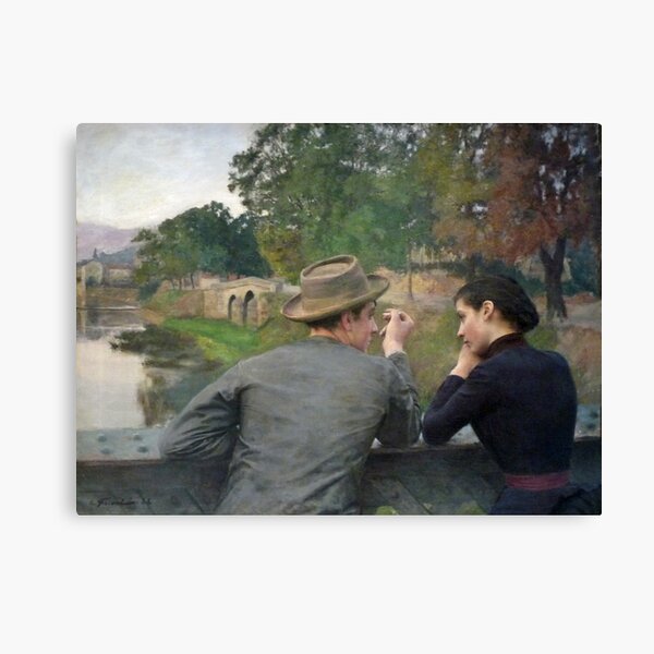 Les Amoureux - The Lovers - Émile Friant - 1888 Canvas Print