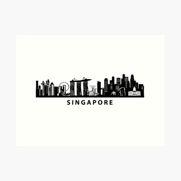 Singapore Skyline Art Art Print
