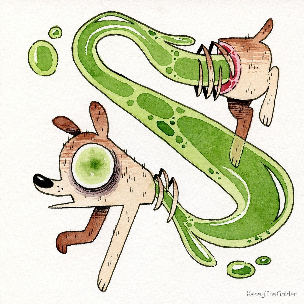 "The Dog Explodes" by KaseyTheGolden Redbubble