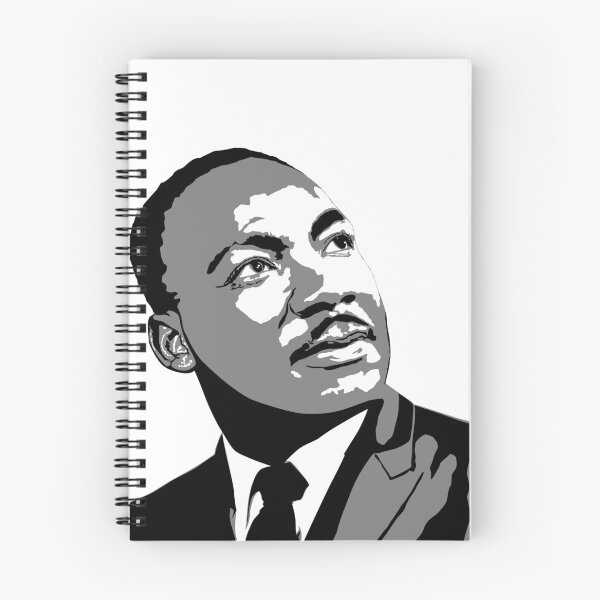 Item preview, Martin Luther King / MLK, black and white silhouette illustration designed and sold by Marcin Adrian.