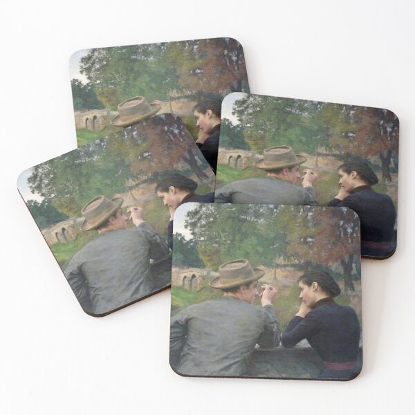 Item preview, Les Amoureux - The Lovers - Émile Friant - 1888 designed and sold by ArtExpression.