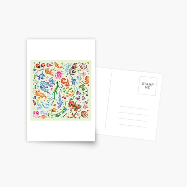 Green dreams by Maria Tiqwah Postcard