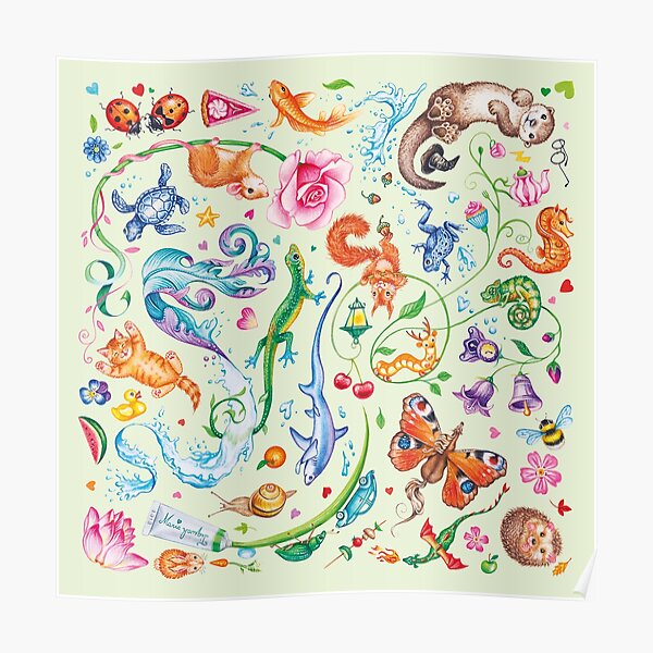 Green dreams by Maria Tiqwah Poster