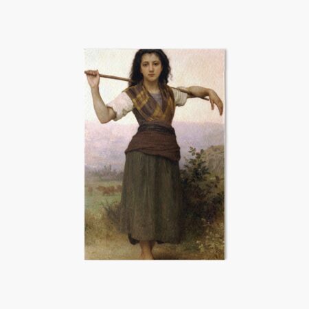 8x10 In.Art Print FIRST CARESS by Adolphe-William Bouguereau