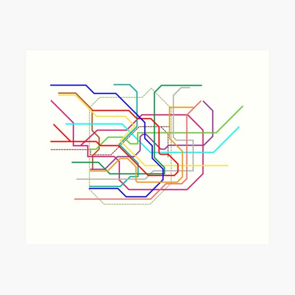 Item preview, Tokyo Metro Minimalist Map designed and sold by kanban.