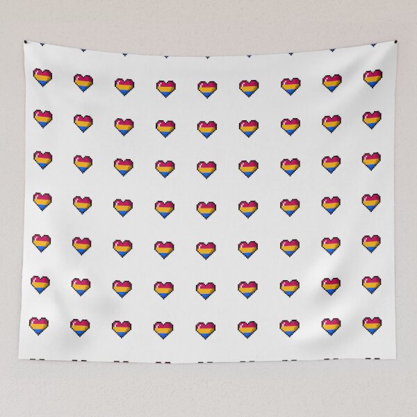 Item preview, Pixelated Love - Pansexual designed and sold by asrathecat.