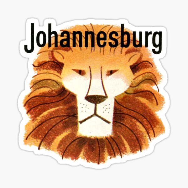 "Johannesburg Lion Vintage Travel Decal" Sticker for Sale by hilda74
