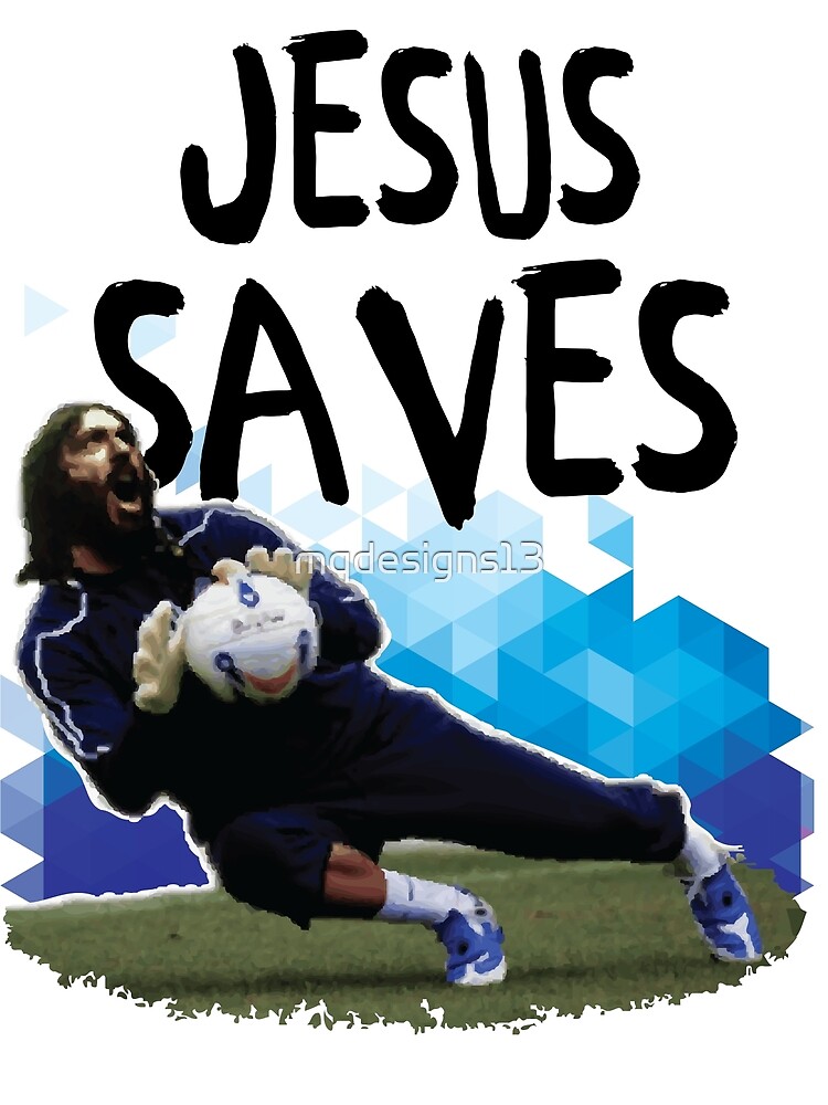 &ldquo;Jesus Saves ( SOCCER )&rdquo; Poster by mqdesigns13 | Redbubble