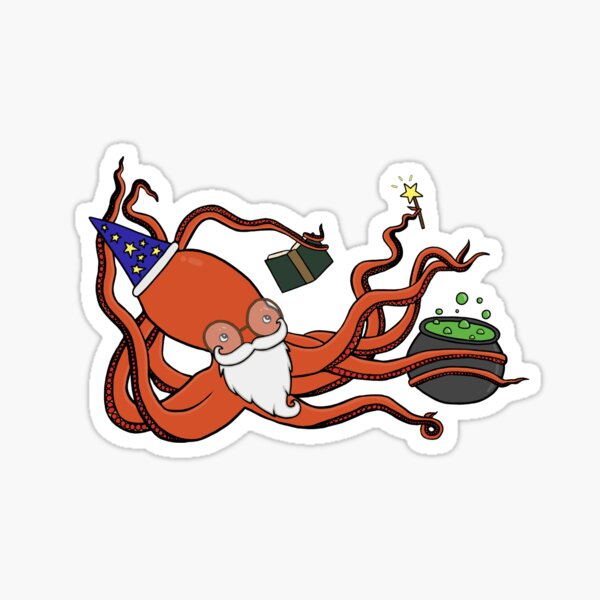 Octopus Wizard  Sticker