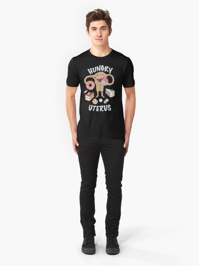 Alternate view of Hungry Uterus Sweet Tooth Slim Fit T-Shirt