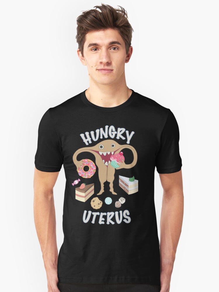 Alternate view of Hungry Uterus Sweet Tooth Slim Fit T-Shirt