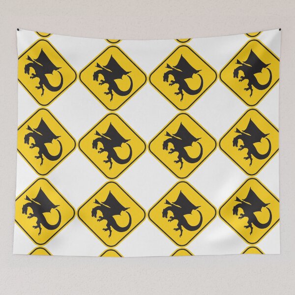 Item preview,  Dragon crossing/caution road sign! designed and sold by ArtBart.