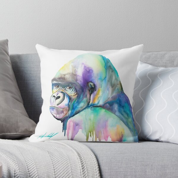 Silverback Gorilla-Gentle Giant Throw Pillow