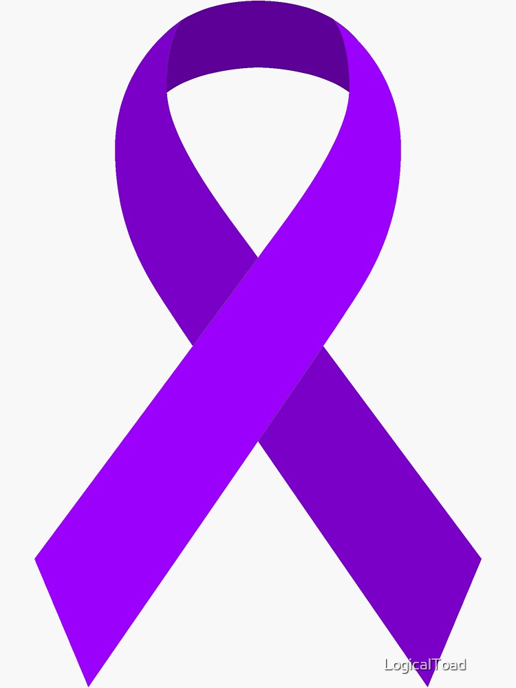 "Purple Awareness Support Ribbon" Sticker for Sale by LogicalToad