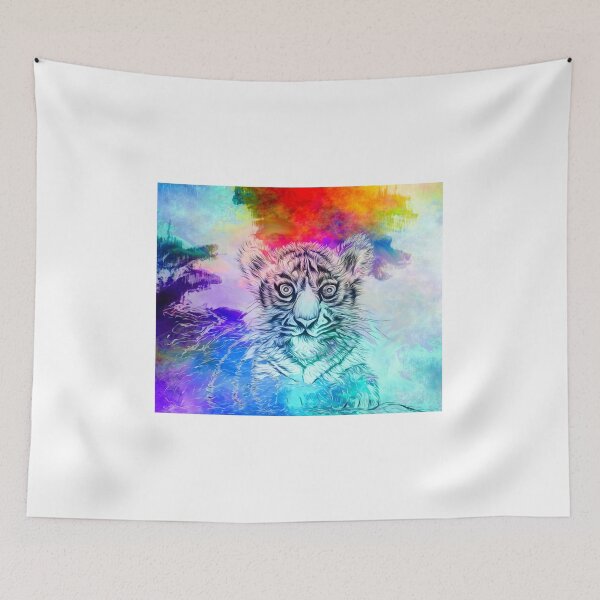 Item preview, White Tiger Cub Colors designed and sold by SRKFineArt.