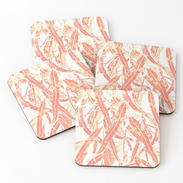 Item preview, Gum leaves pattern living coral designed and sold by Ohlordi.