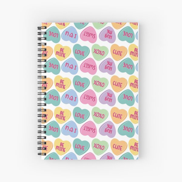 Conversation Hearts Spiral Notebook