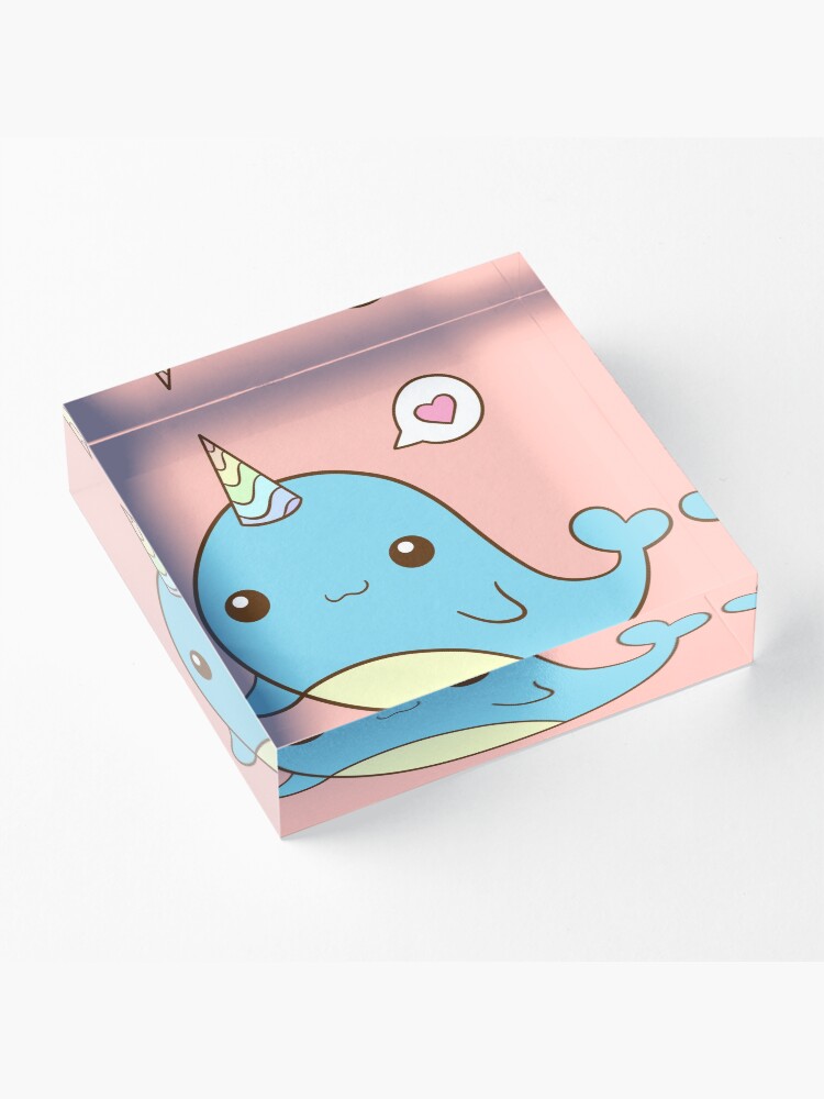 Thumbnail 3 of 5, Acrylic Block, ‘Lil Narwhal designed and sold by catahstrophic.