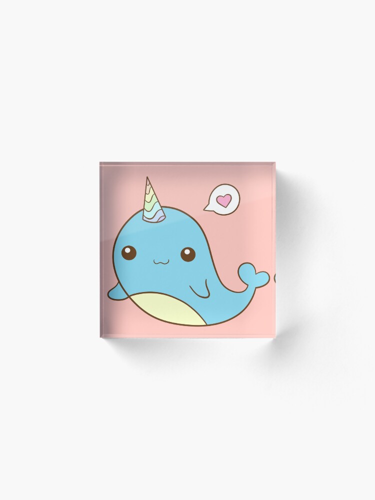 Thumbnail 2 of 5, Acrylic Block, ‘Lil Narwhal designed and sold by catahstrophic.