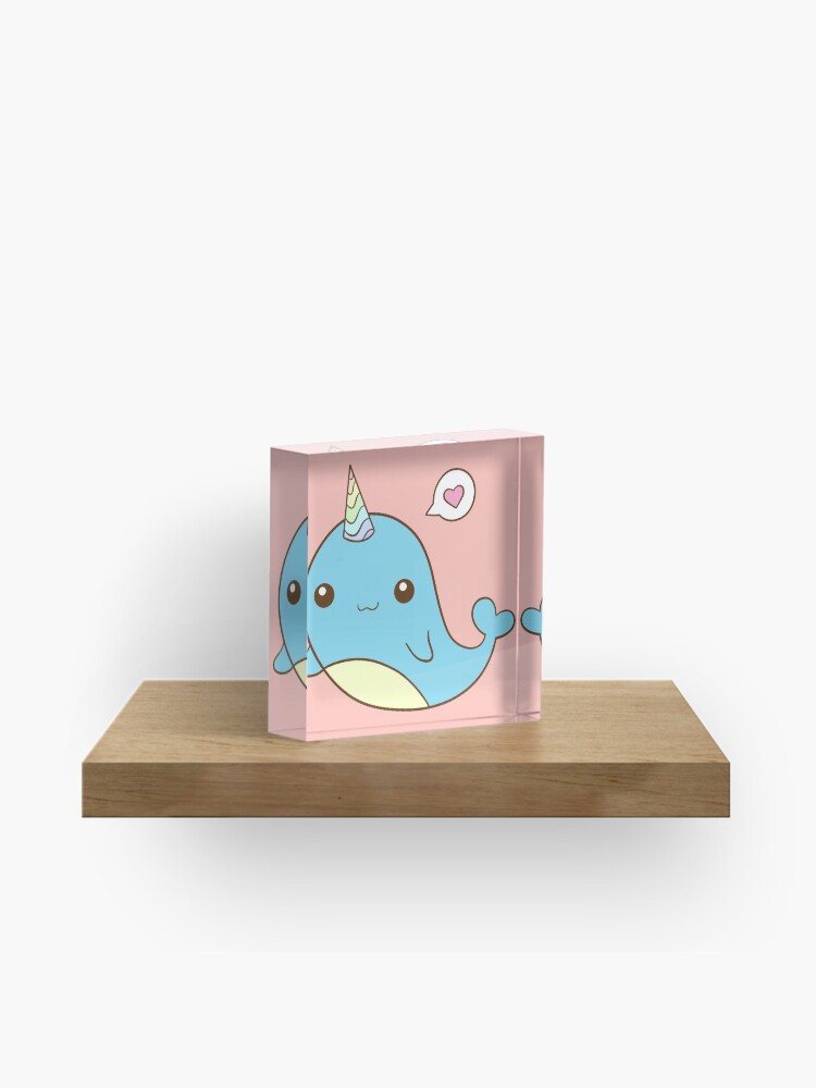 Thumbnail 1 of 5, Acrylic Block, ‘Lil Narwhal designed and sold by catahstrophic.