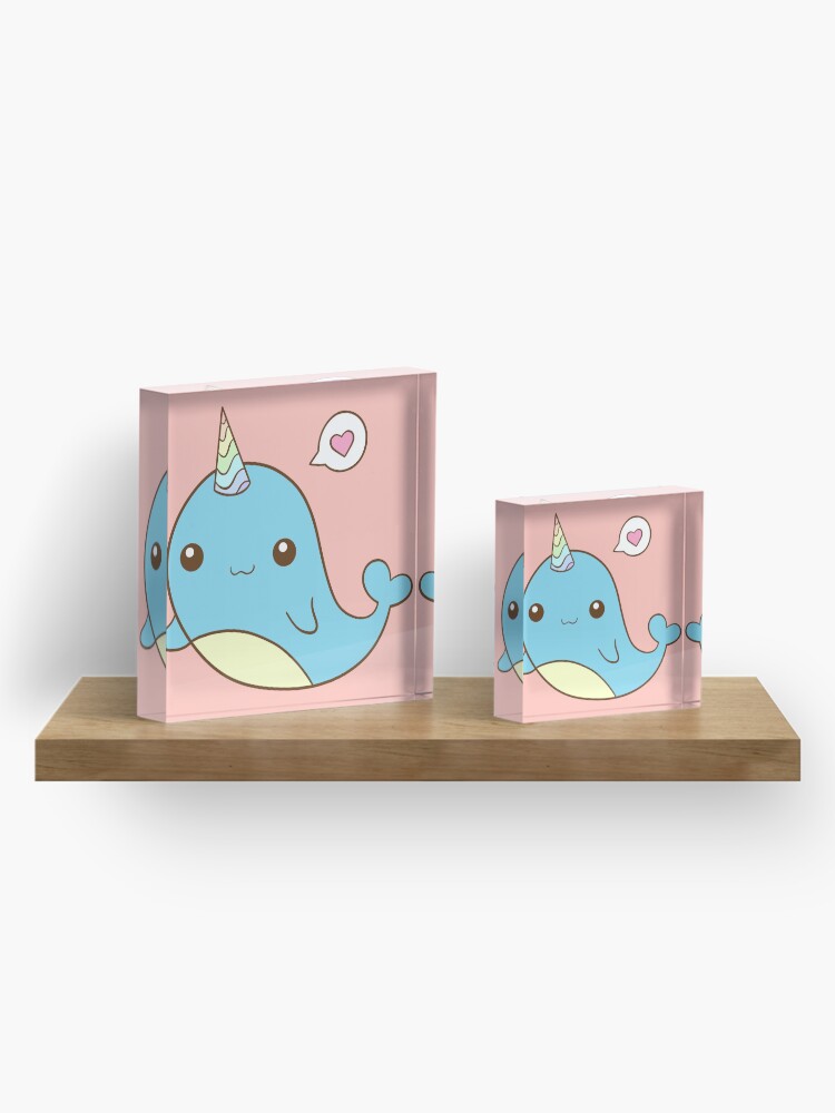 Thumbnail 4 of 5, Acrylic Block, ‘Lil Narwhal designed and sold by catahstrophic.