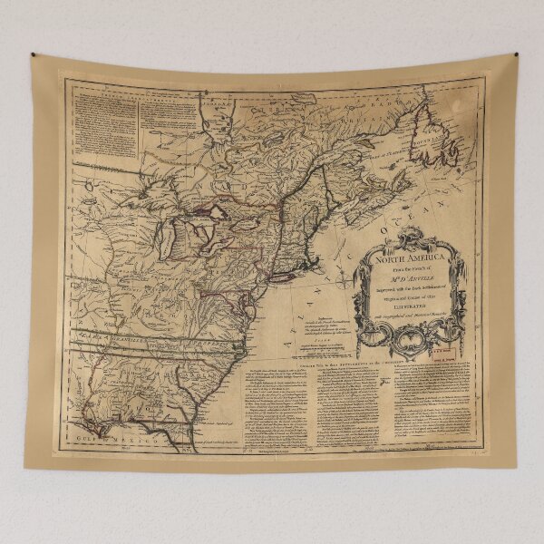 Item preview, Map of North America by Jefferys & Anville (1755) designed and sold by allhistory.