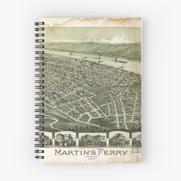 Item preview, Martin's Ferry Ohio by Thaddeus Fowler (1899) designed and sold by allhistory.