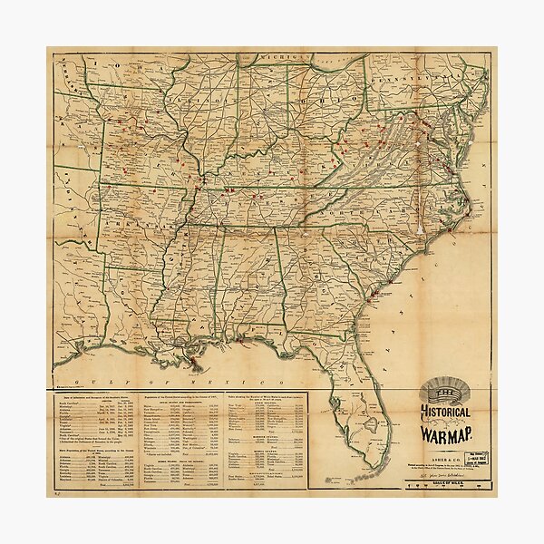 Item preview, The Historical Civil War Map (1862) designed and sold by allhistory.