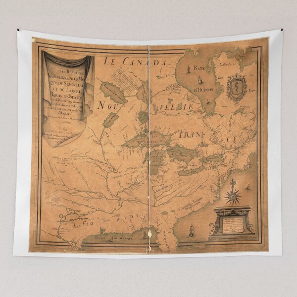 Item preview, French Map of North America by J. B. L. Franquelin (1685) designed and sold by allhistory.