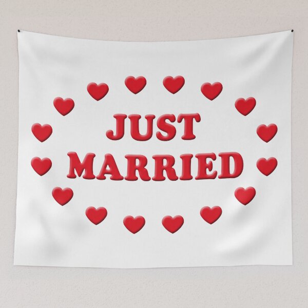 Item preview, Just Married Hearts (Marriage / Wedding) designed and sold by MrFaulbaum.