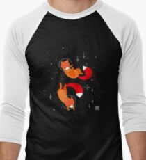 Weltraumfüchse Baseballshirt für Männer