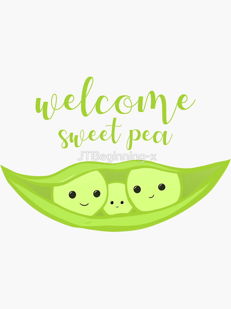 Sweet Pea New Baby Home Card Pun Funny Pea