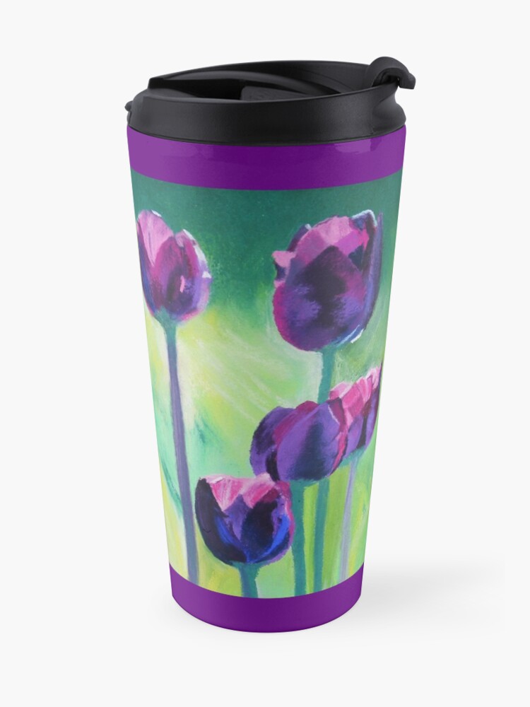 Alternate view of Tulips Aglow Travel Mug