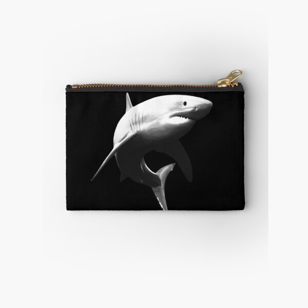 Item preview, Black And White Realistic Art Of A Scary Great White Shark designed and sold by TMBTM.