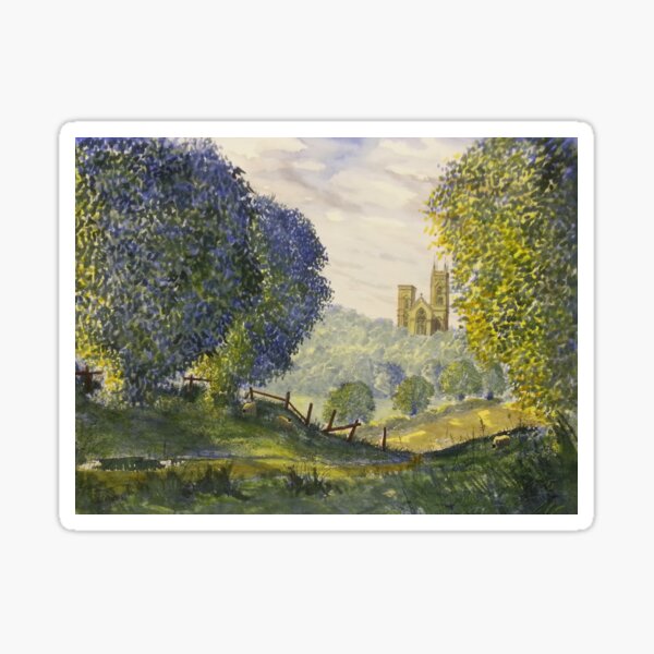 Bridlington Priory from Woldgate on the Hockney Trail Sticker