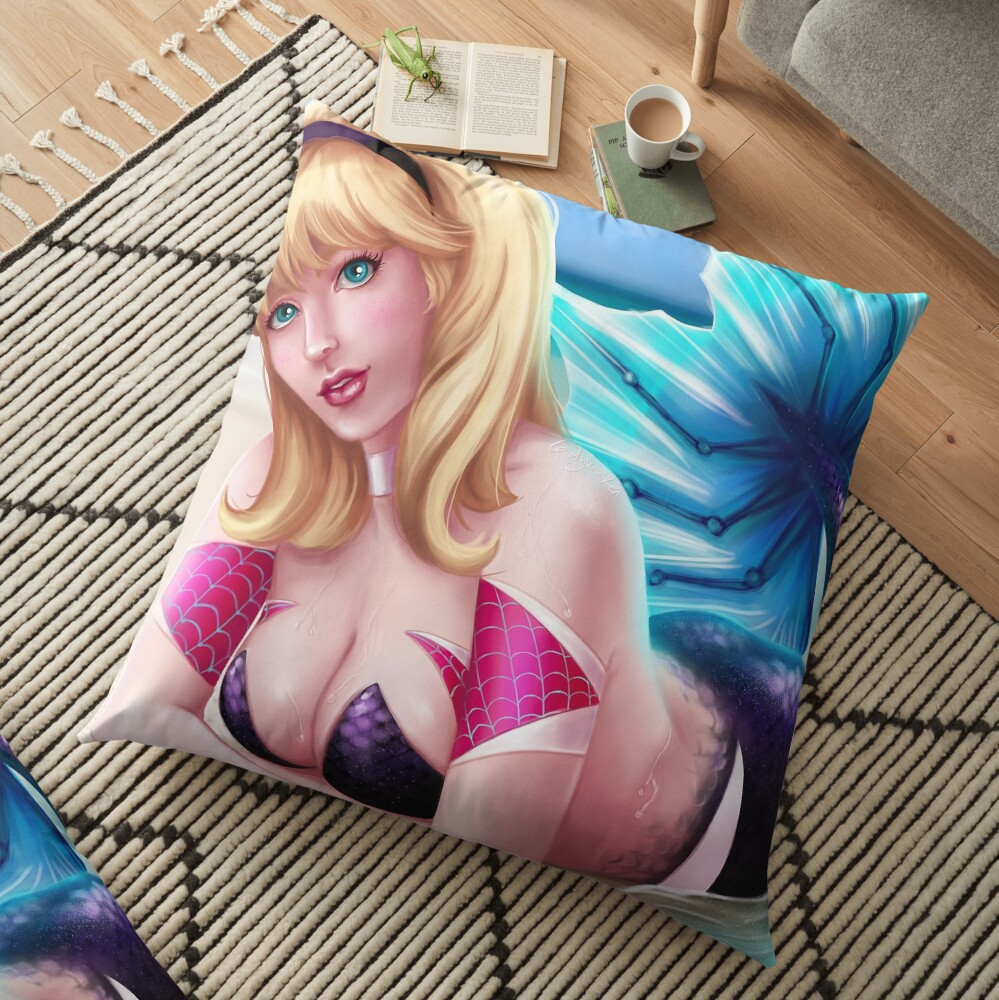 Spider Mermaid Gwen Floor Pillow