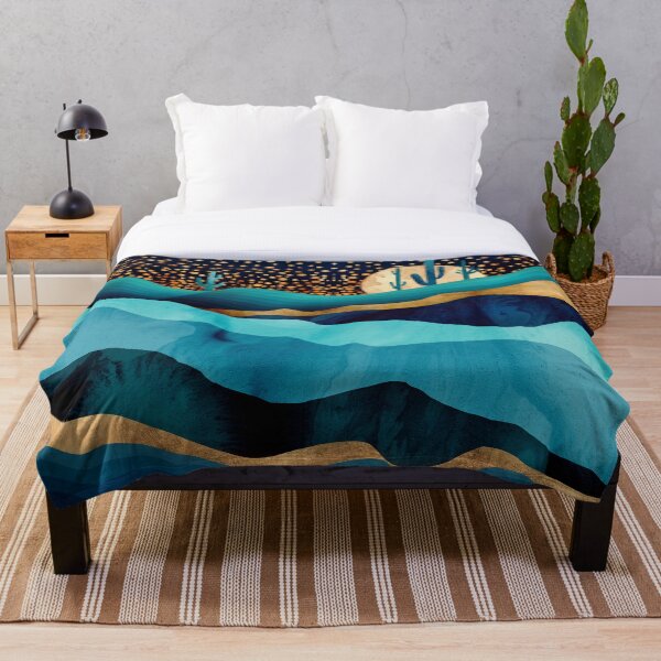 Indigo Desert Night Throw Blanket