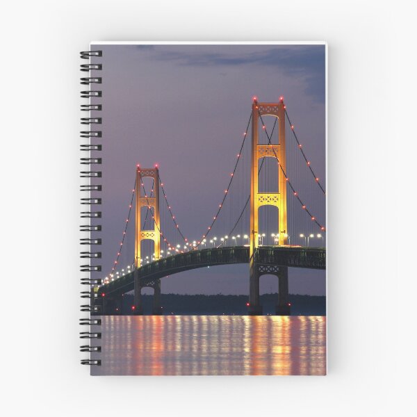 Item preview, Twilight at Mackinaw Island Bridge designed and sold by naturesangle.