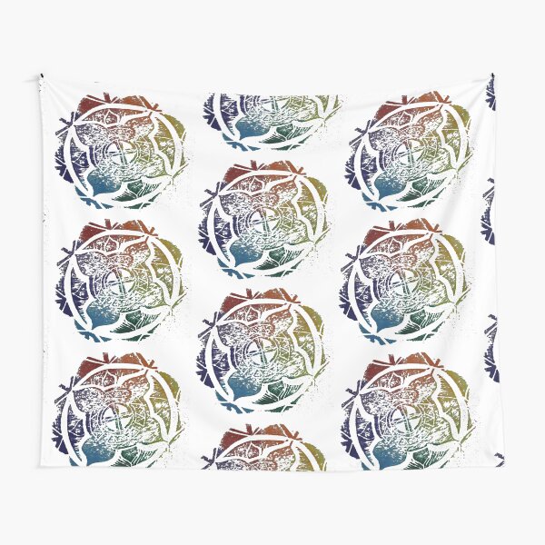 Mandala Effect - Rainbow Crinkle Tapestry