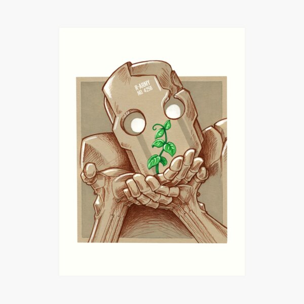 Robot et plante Impression artistique