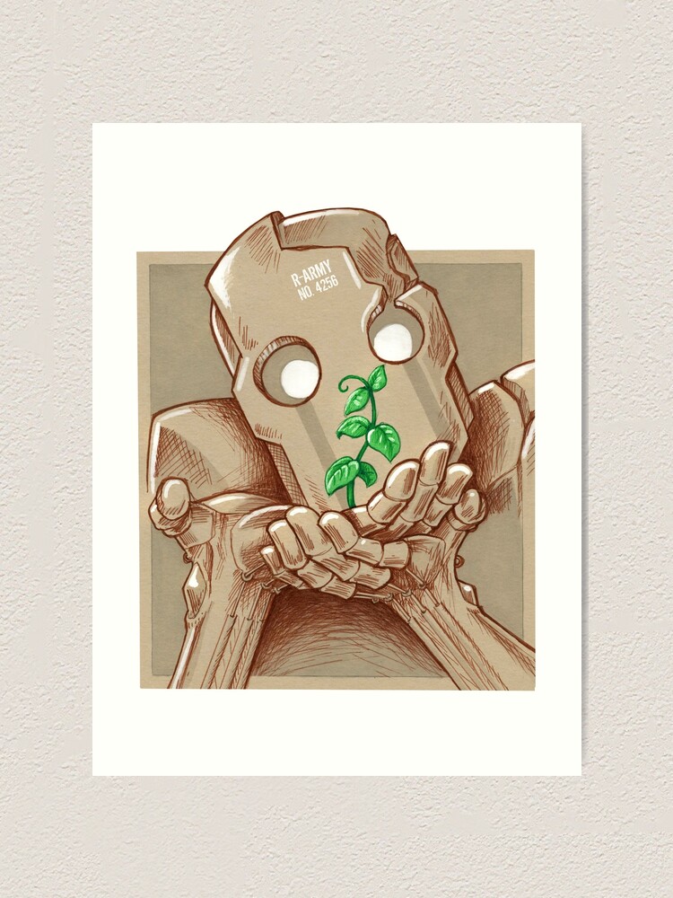 Impression artistique ''Robot et plante' : autre vue