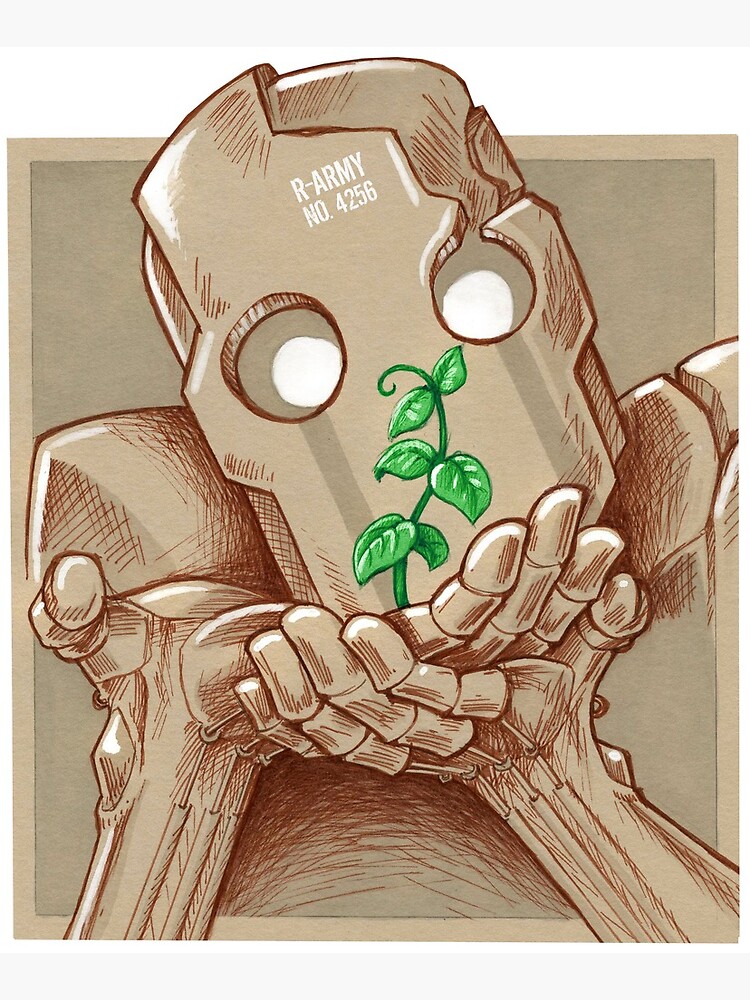 « Robot et plante » par koda-redbubble