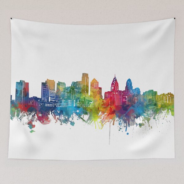 Item preview, philadelphia skyline designed and sold by BekimART.