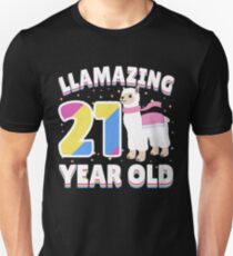 Llama 21st Birthday Slim Fit T-Shirt